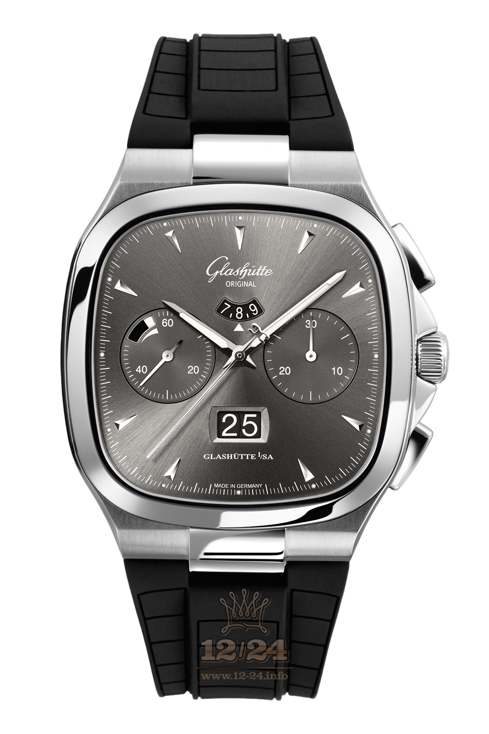 Glashutte Vintage Watch 1-37-02-01-02-53 40 mm Stainless steel Case Gray Dial