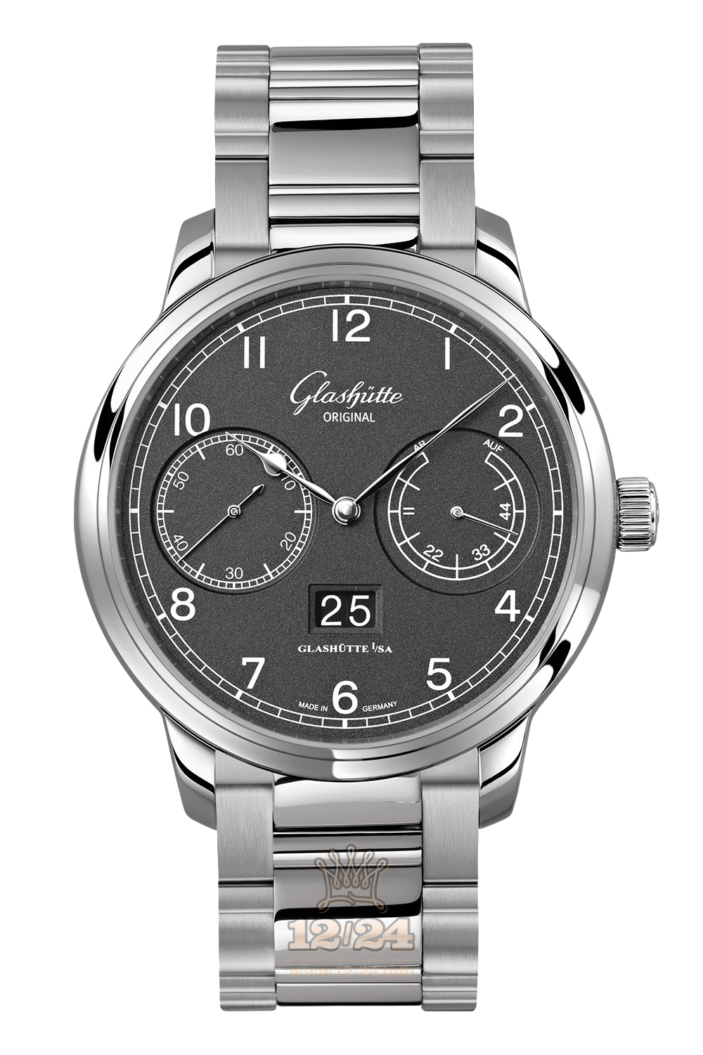 Glashutte Senator Watch 100-14-02-02-14 44 mm Stainless steel Case Gray Dial