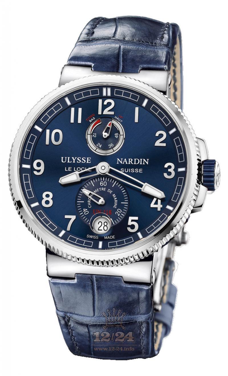 Ulysse Nardin Marine Watch 1183-126/63 43 mm Stainless steel Titanium Case Blue Dial