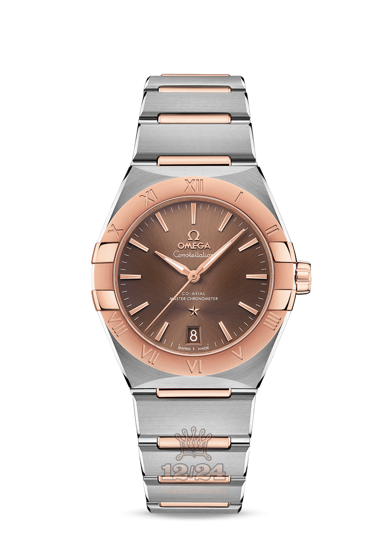 Omega Constellation Watch 131.20.36.20.13.001 36 mm Stainless steel Pink gold Case Brown (chocolate) Dial
