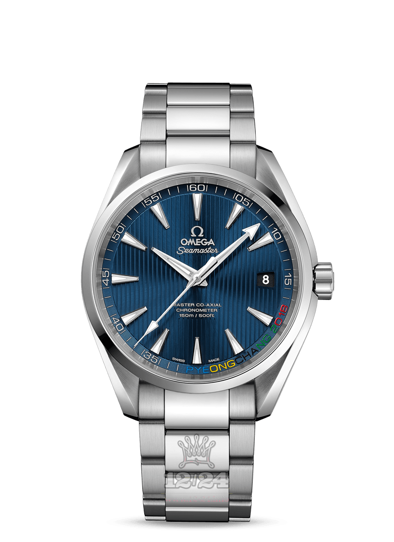 Omega Olympic Watch 522.10.42.21.03.001 42 mm Stainless steel Case Dark blue Dial