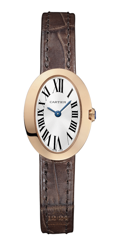 Cartier Baignoire Watch W8000017 25 mm Pink gold Case Silver Dial