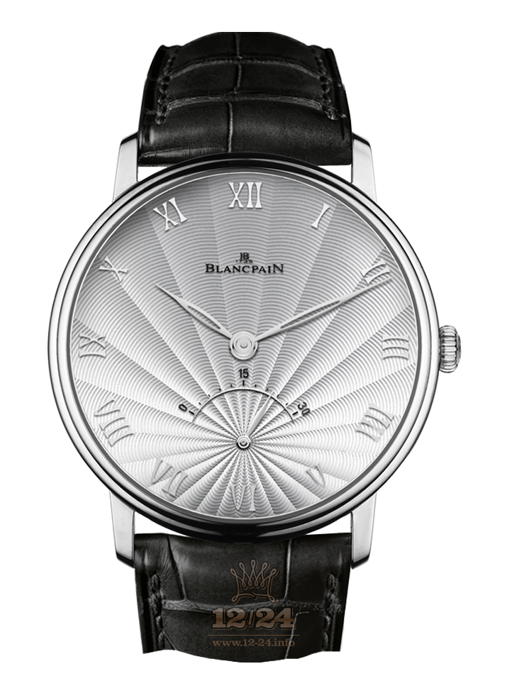 Blancpain Villeret Watch 6653-1542-55B 40 mm White gold Case Silver Dial