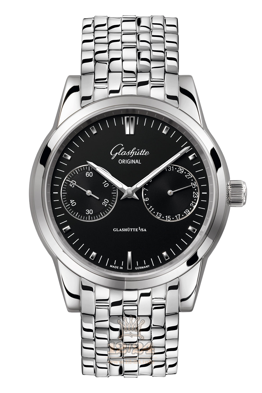 Glashutte Senator Watch 1-39-58-01-02-14 40 mm Stainless steel Case Black Dial