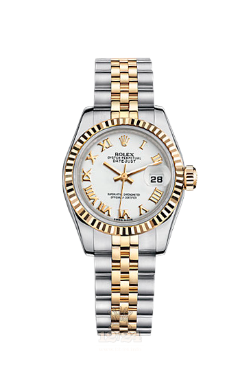 Rolex Lady-Datejust Watch 179173-0182 26 mm Steel / Yellow gold Case White Dial