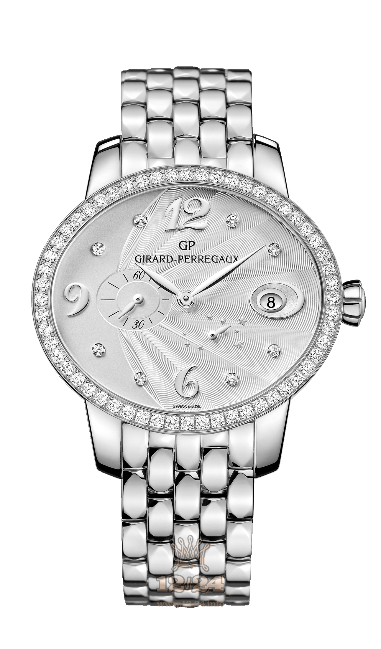Girard Perregaux Cats Eye Watch 80486D11A161-11A 38 mm Stainless steel Case Silver Dial