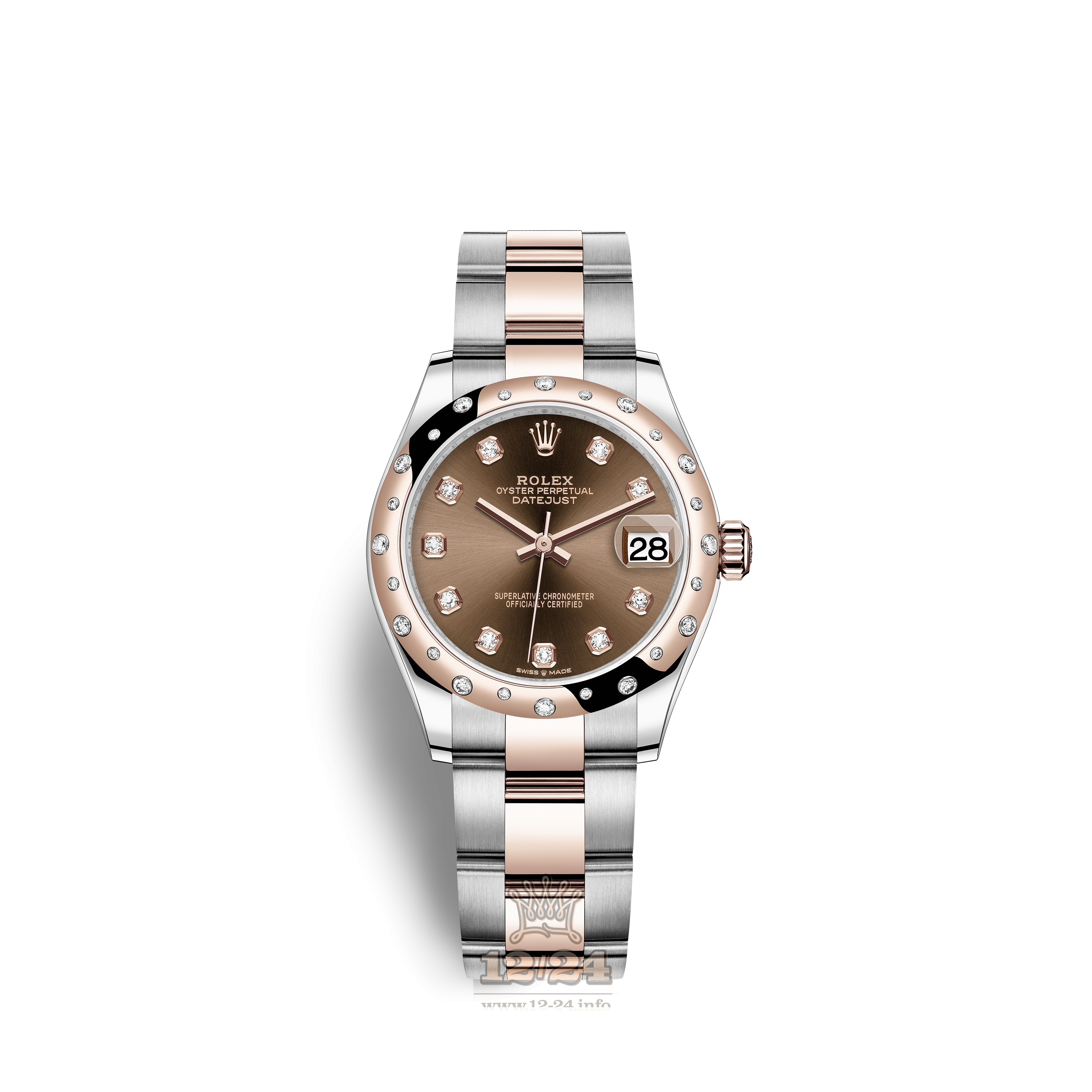 Rolex Datejust Watch 278341rbr-0027 31 mm Stainless steel Pink gold Case Brown (chocolate) Dial