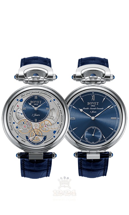 Bovet Fleurier Complications Watch AI43008 43 mm White gold Case Dark blue Dial