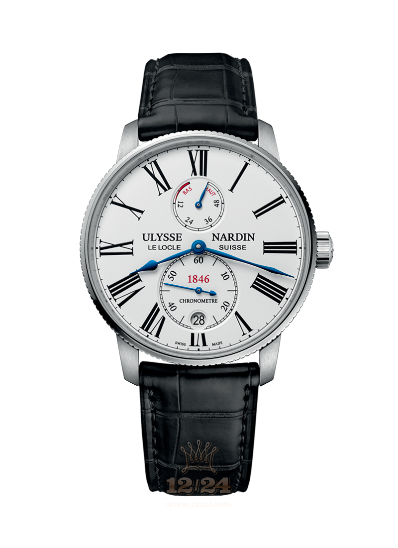 Ulysse Nardin Marine Watch 1183-310/40 42 mm Stainless steel Case White Dial