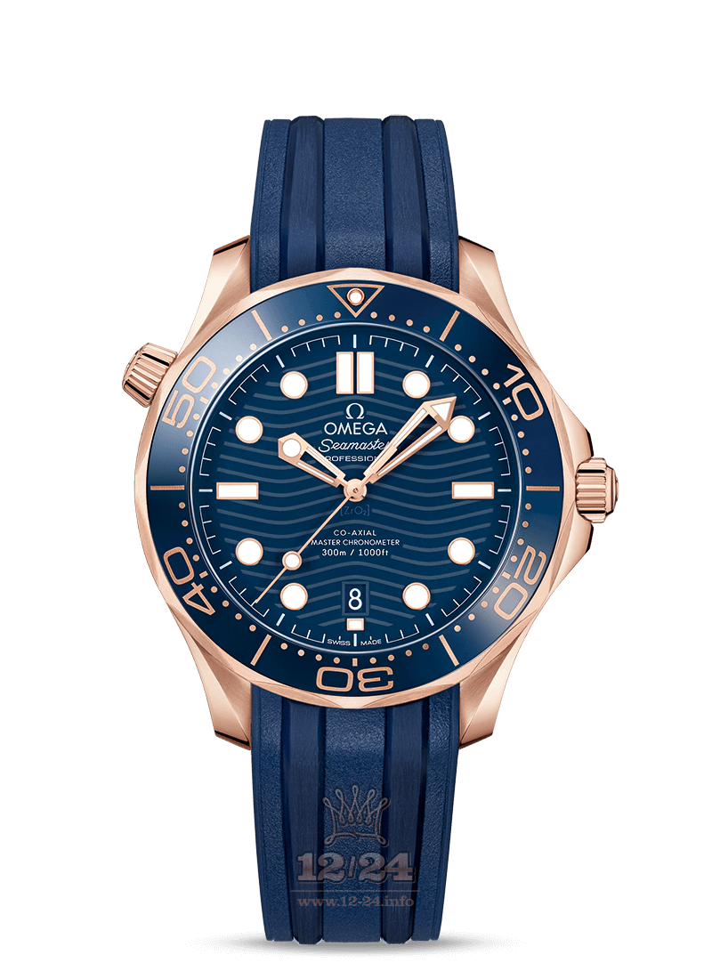Omega Seamaster Watch 210.62.42.20.03.001 42 mm Pink gold Case Dark blue Dial