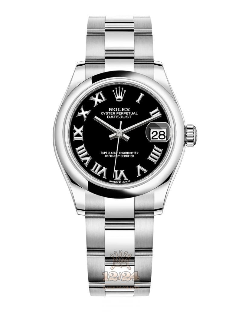 Rolex Datejust Watch 278240-0001 31 mm Stainless steel White gold Case Black Dial