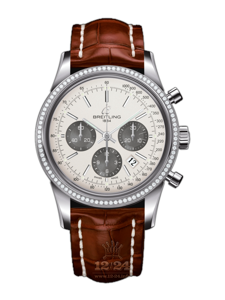 Breitling Transocean Watch AB015253/G724/737P/A20BA.1 43 mm Stainless steel Case Silver Dial