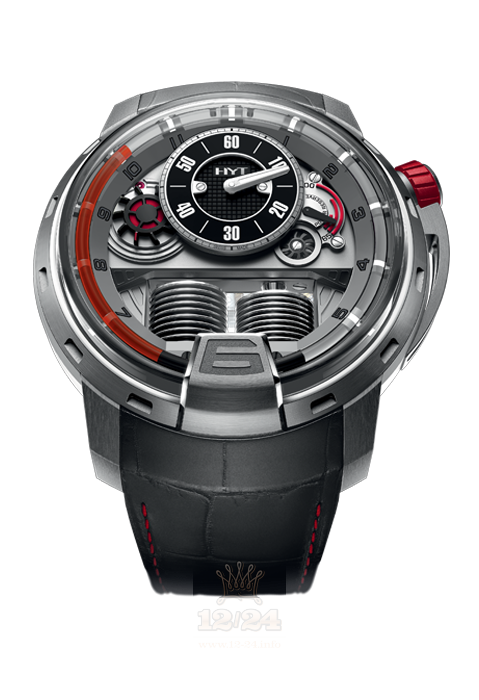 HYT H1 Watch 148-TT-21-RF-AG 49 mm Titanium Case