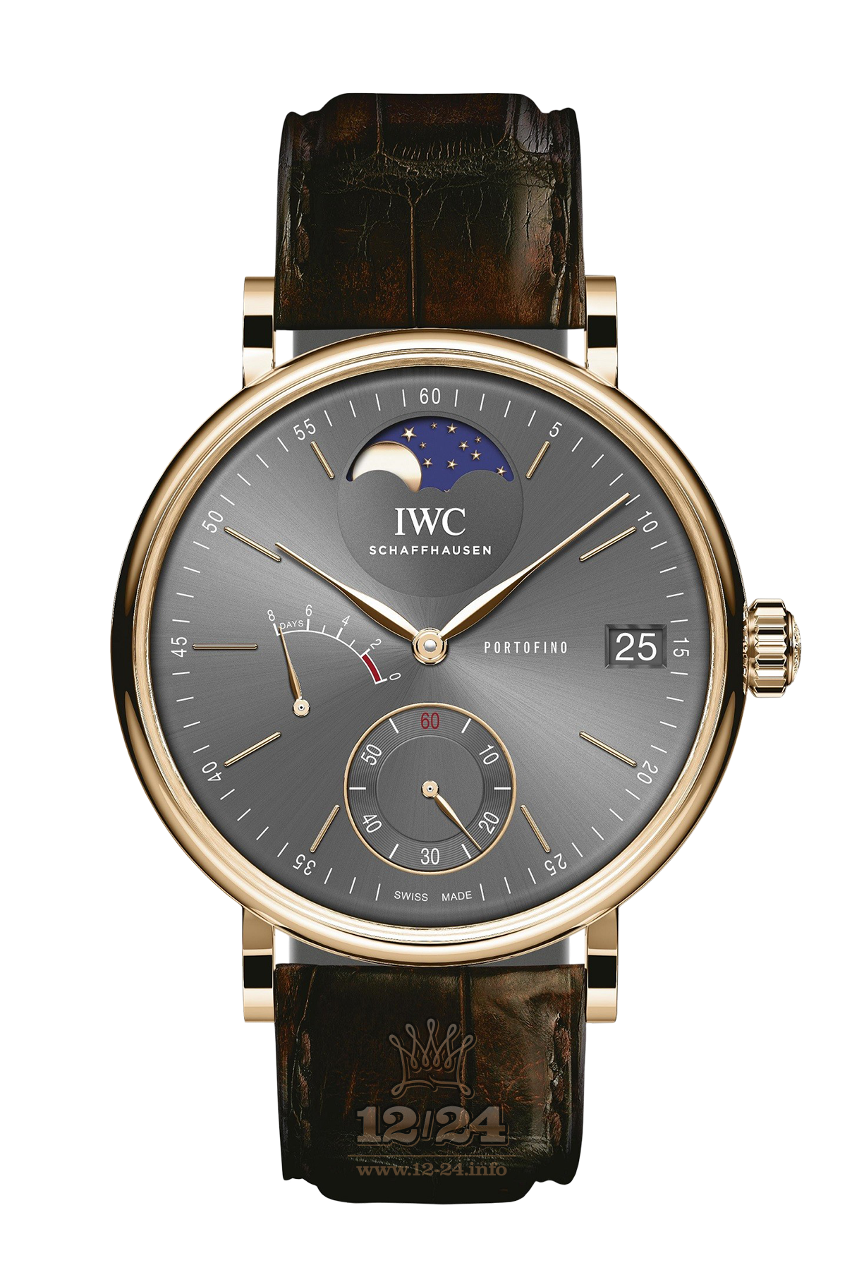 IWC Portofino Watch IW516403 45 mm Pink gold Case Gray Dial