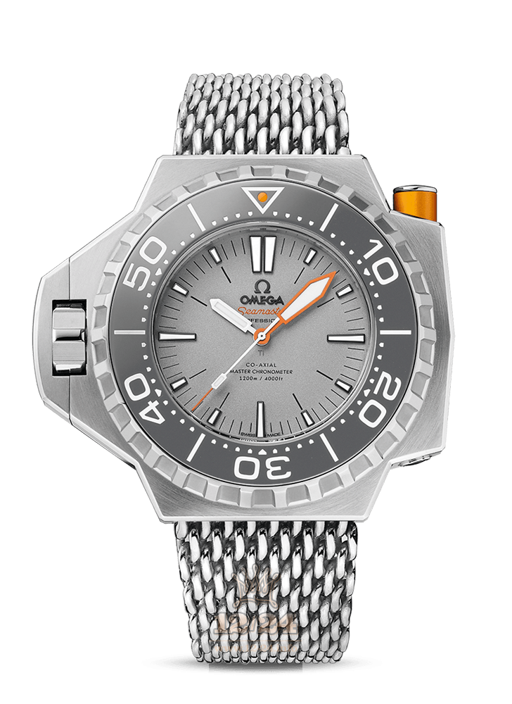 Omega Ploprof 1200 M Watch 227.90.55.21.99.001 55 mm Titanium Case Gray Dial