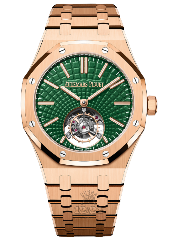 Audemars Piguet Royal Oak Watch 26533OR.OO.1220OR.01 41 mm Pink gold Case Green Dial