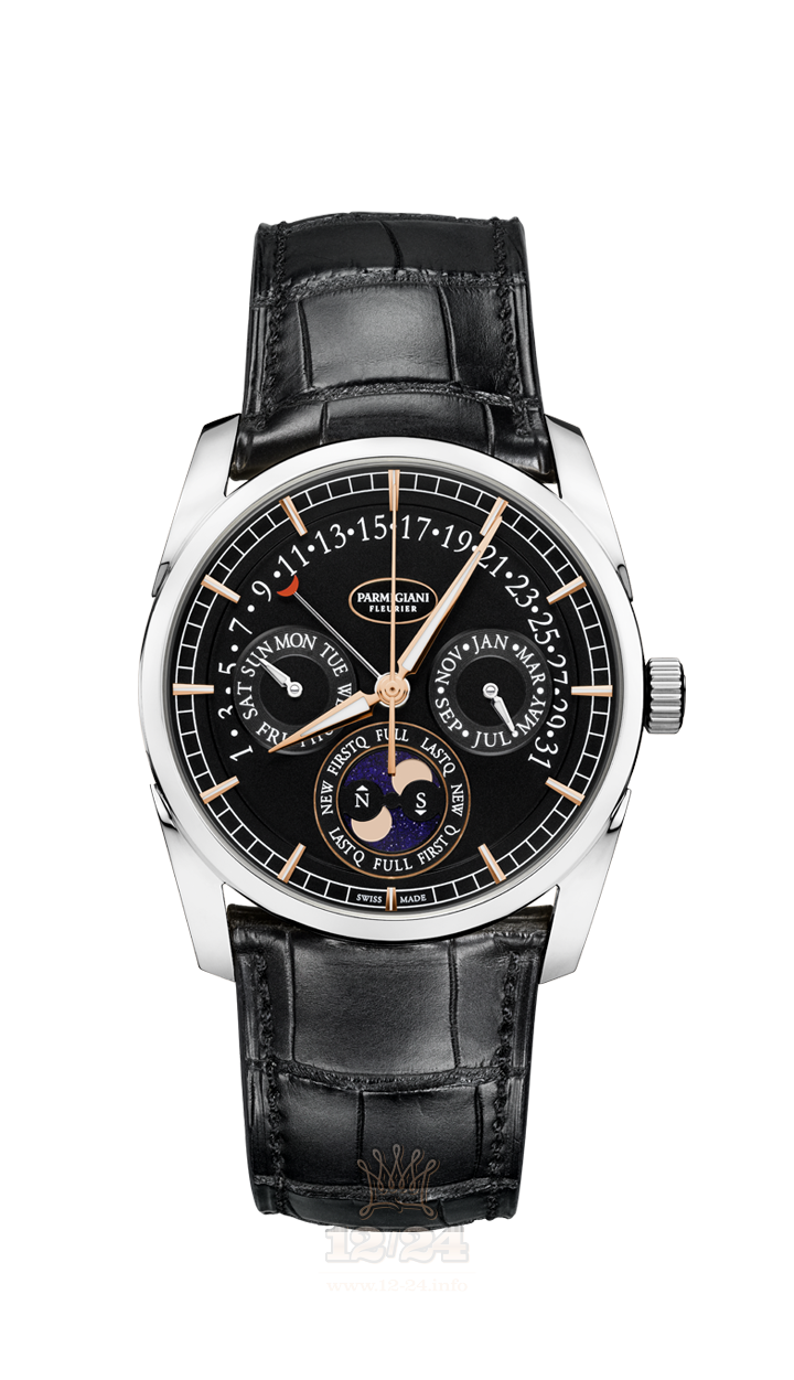 Parmigiani Fleurier Tonda Watch PFC272-1201400-HA1442 White gold Case Black Dial