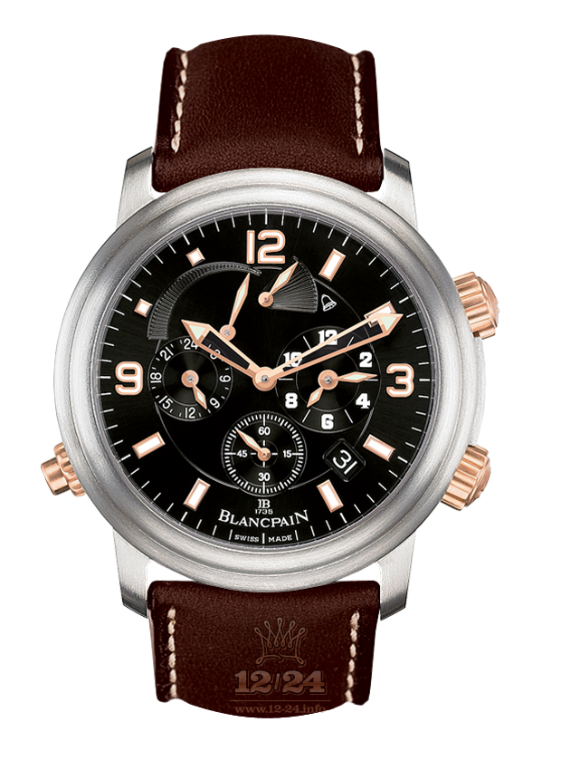 Blancpain Leman Watch 2041-12A30-63B 40 mm Red gold Titanium Case Black Dial