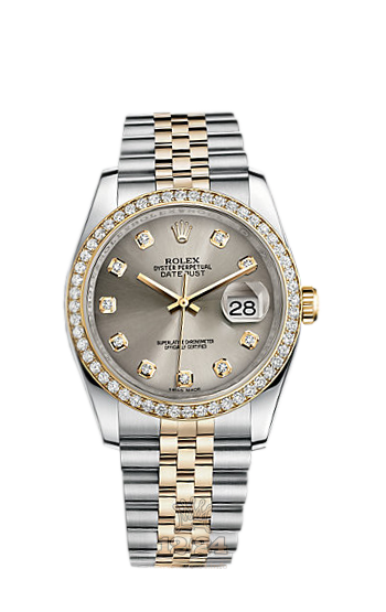 Rolex Datejust Watch 116243-0023 36 mm Steel / Yellow gold Case Silver Dial