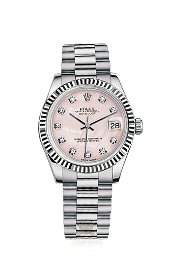 Rolex Datejust Watch 178279-0043 31 mm White gold Case Pink Dial
