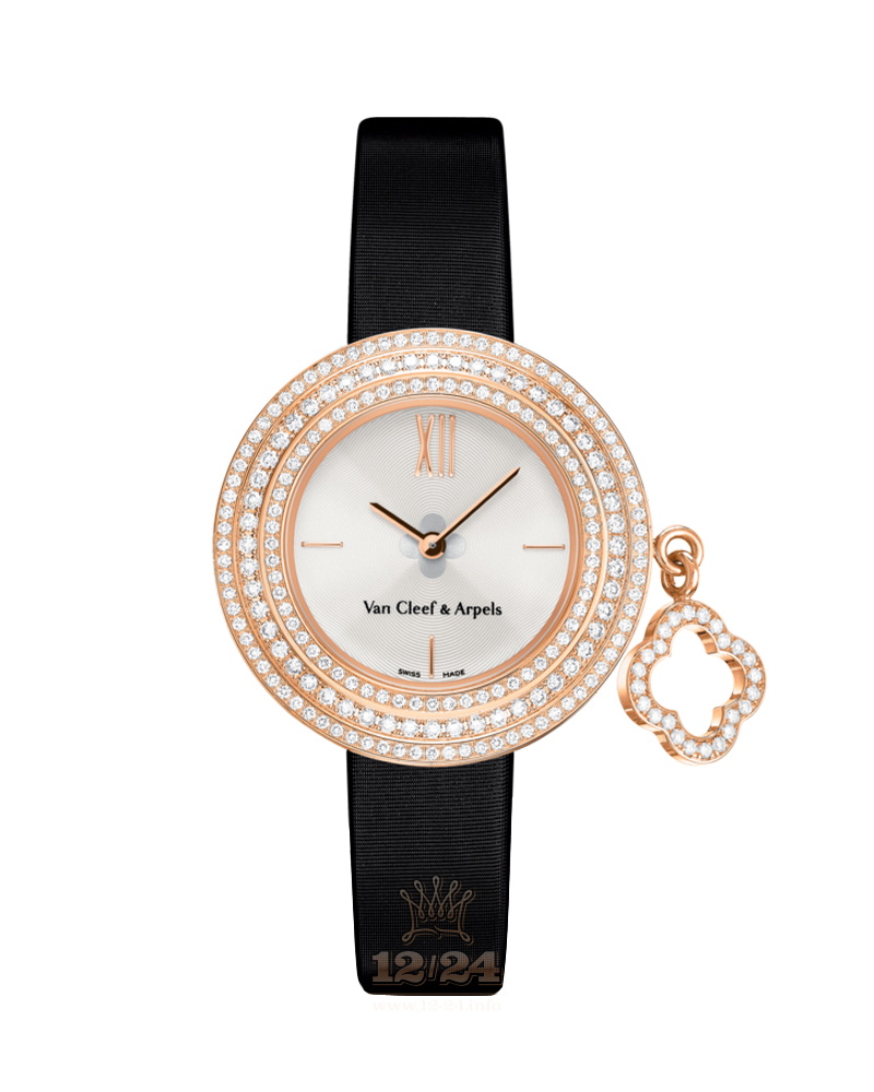 Van Cleef Charms Watch VCARO29700 Pink gold Case White Dial