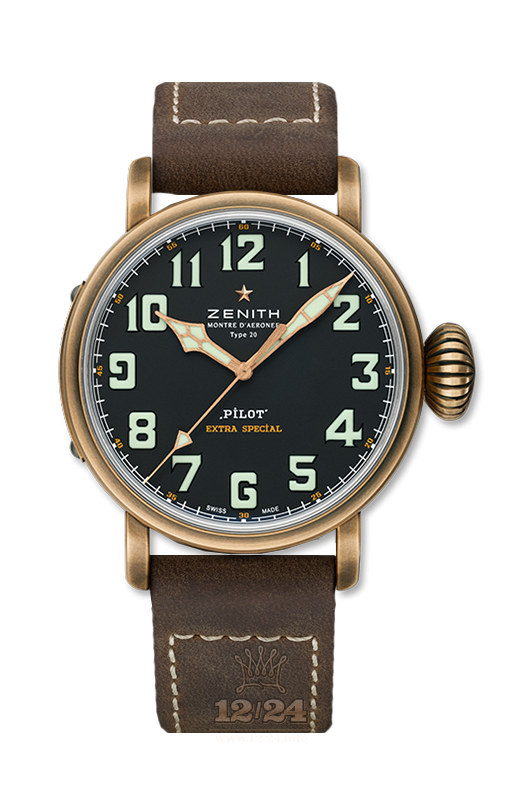 Zenith Pilot Watch 29.2430.679/21.C753 45 mm Bronze Case Black Dial
