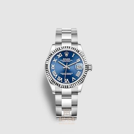 Rolex Datejust Watch 278274-0033 31 mm Stainless steel White gold Case Dark blue Dial