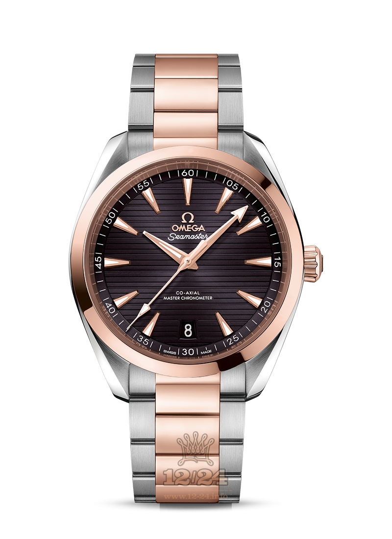 Omega Aqua Terra 150 M Watch 220.20.41.21.06.001 41 mm Steel / Pink gold Case Gray Dial