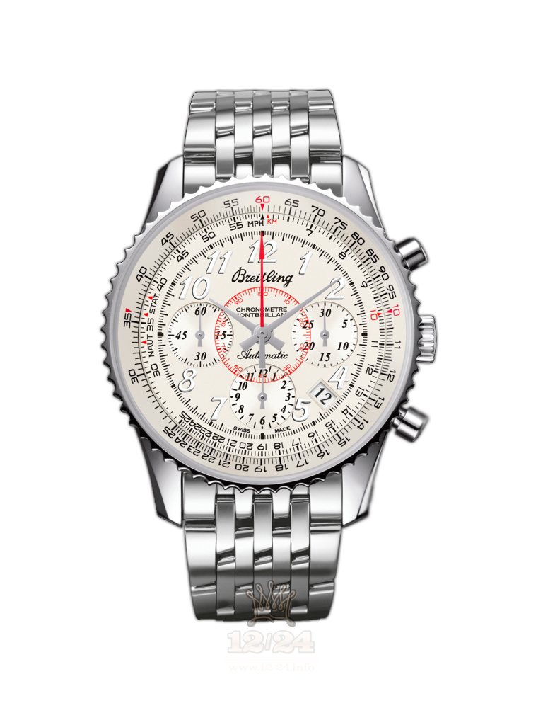 Breitling Montbrillant Watch AB013012/G735/448A 40 mm Stainless steel Case Silver Dial