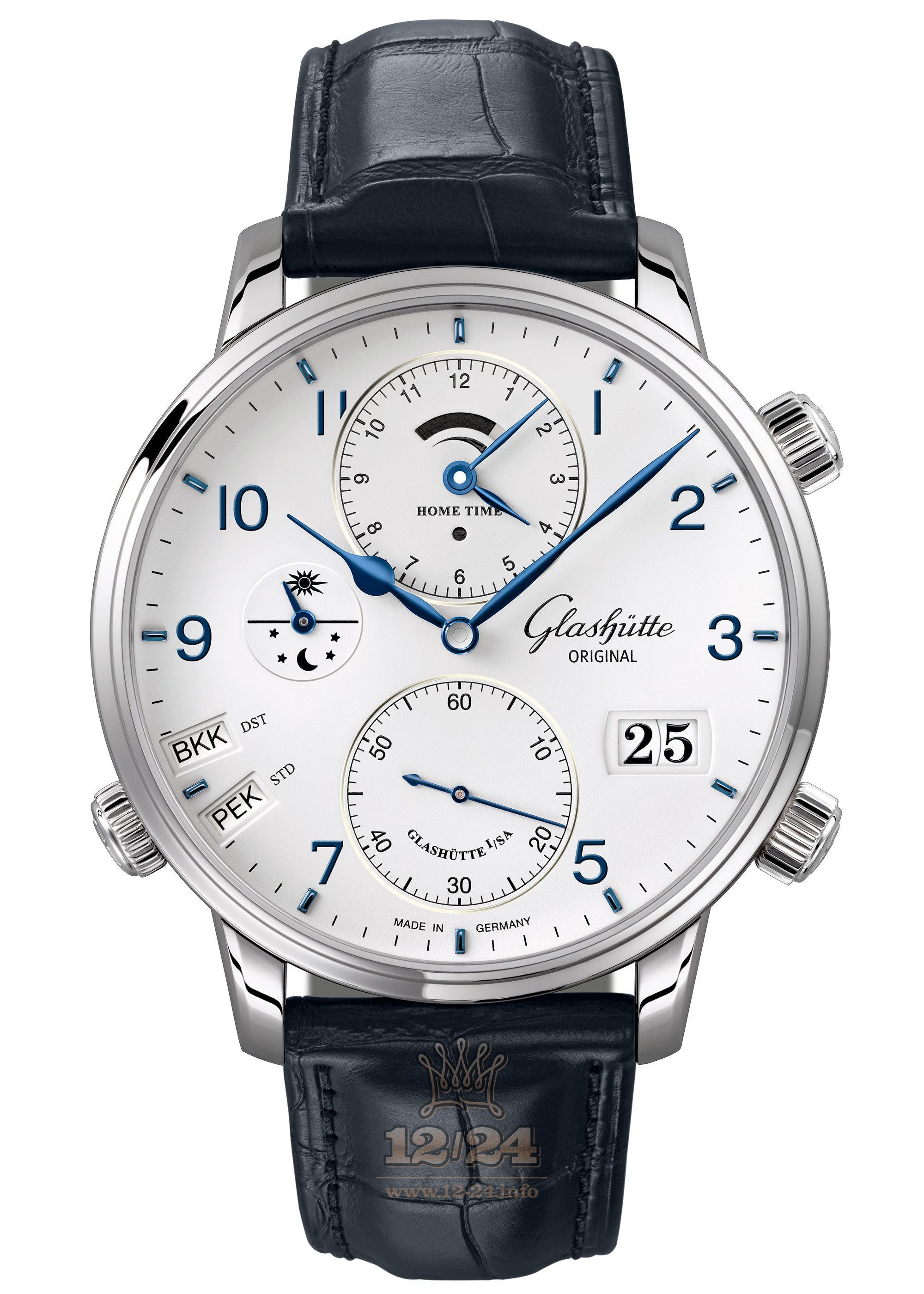 Glashutte Senator Watch 1-89-02-03-02-01 44 mm White gold Case White Dial