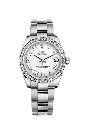 Rolex Datejust Watch 178384-0020 31 mm Steel / White gold Case White Dial