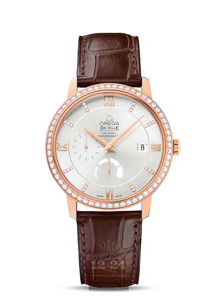 Omega Prestige Watch 424.58.40.21.52.002 40 mm Pink gold Case Silver Dial