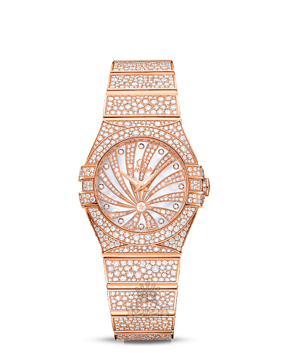 Omega Constellation Watch 123.55.27.60.55.009 27 mm Pink gold Case White Dial