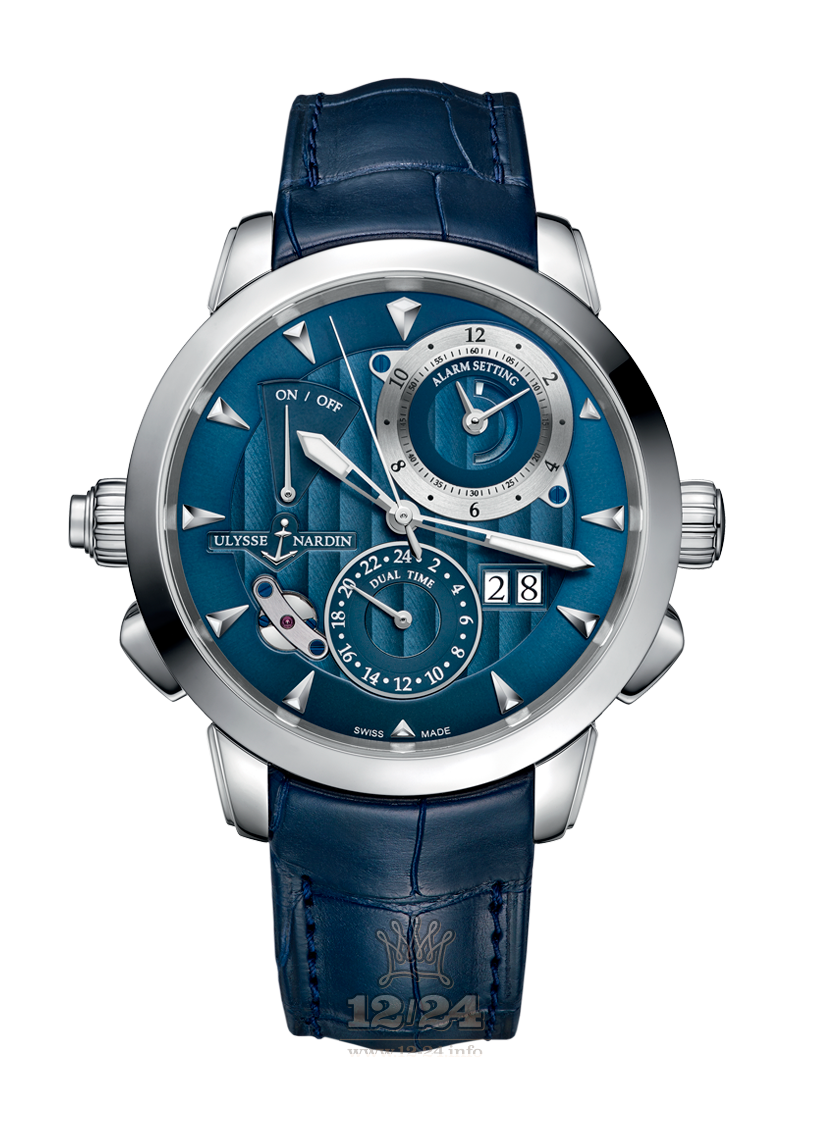 Ulysse Nardin Classic Watch 673-05/93-BQ 44 mm Stainless steel Case Dark blue Dial