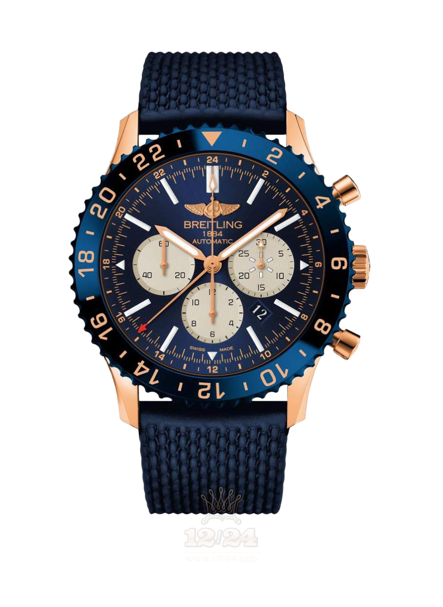 Breitling Chronoliner Watch RB046116|C972|276S|R20D.3 46 mm Red gold Ceramics Case Dark blue Dial