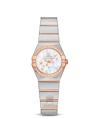 Omega Constellation Watch 123.25.24.60.05.002 24 mm Steel / Pink gold Case White Dial