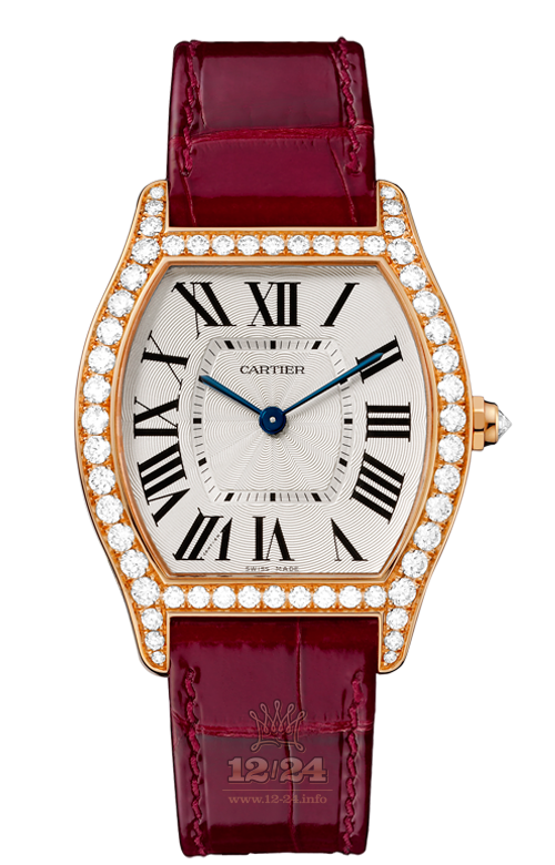 Cartier Tortue Watch WA501008 39 mm Pink gold Case Silver Dial