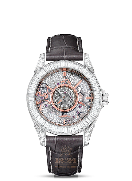 Omega Tourbillon Watch 513.98.39.21.56.001 39 mm Platinum Case Silver Dial