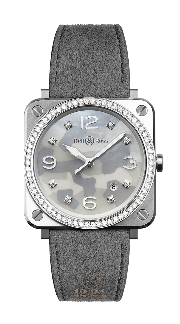 Bell & Ross Instruments Watch BRS-CAMO-ST-LGD/SF 39 mm Stainless steel Case Gray Painted Dial