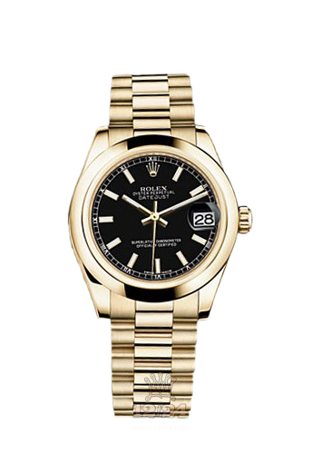 Rolex Datejust Watch 178248-0073 31 mm Yellow gold Case Black Dial