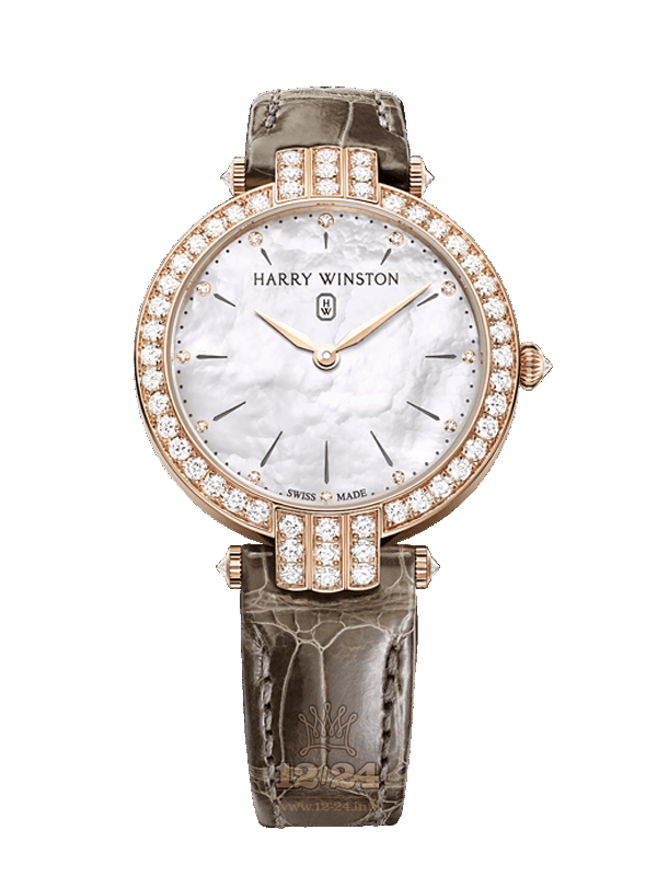 Harry Winston The Premier Collection Watch PRNQHM36RR008 36 mm Pink gold Case White Dial