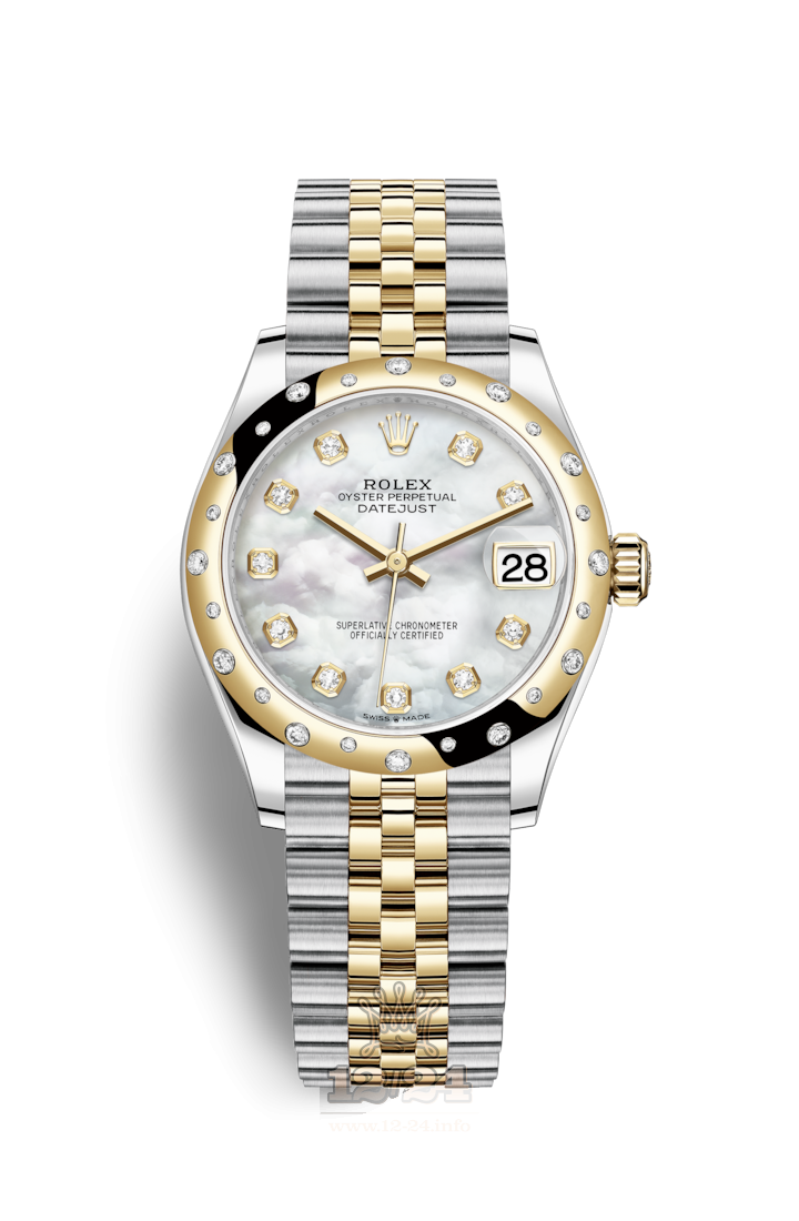 Rolex Datejust Watch 278343rbr-0028 31 mm Stainless steel Yellow gold Case White Dial