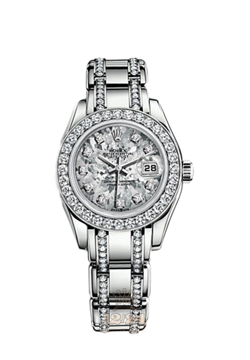 Rolex Pearlmaster Watch 80299-0164 29 mm White gold Case Gray Silver Dial