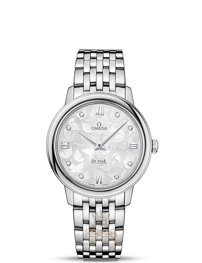 Omega Prestige Watch 424.10.33.60.52.001 33 mm Stainless steel Case Silver Dial