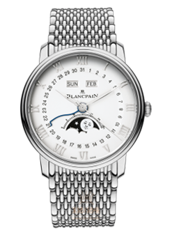Blancpain Villeret Watch 6654-1127-MMB 40 mm Stainless steel Case White Dial