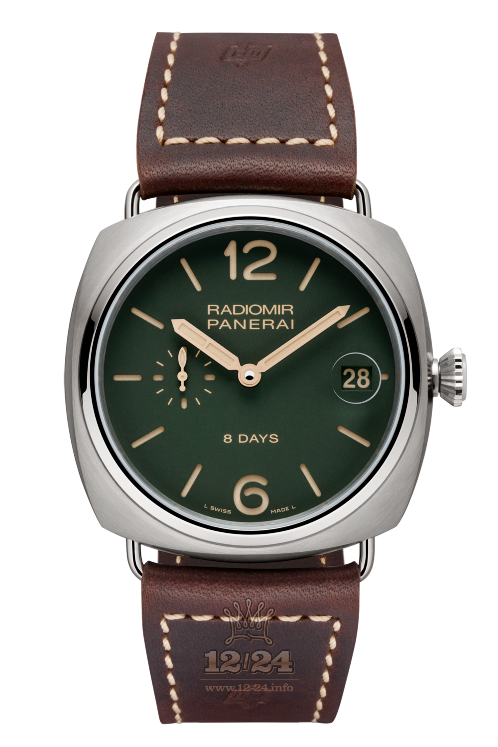 Panerai Radiomir Watch PAM00735 45 mm Titanium Case Green Dial