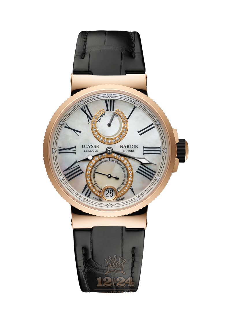 Ulysse Nardin Marine Watch 1182-160/490 39 mm Pink gold Case White Dial