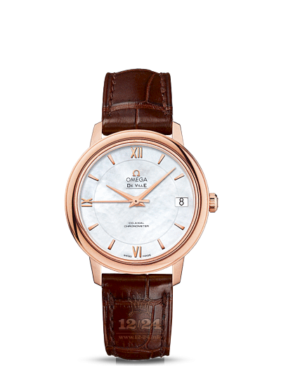 Omega Prestige Watch 424.53.33.20.05.001 33 mm Pink gold Case White Dial