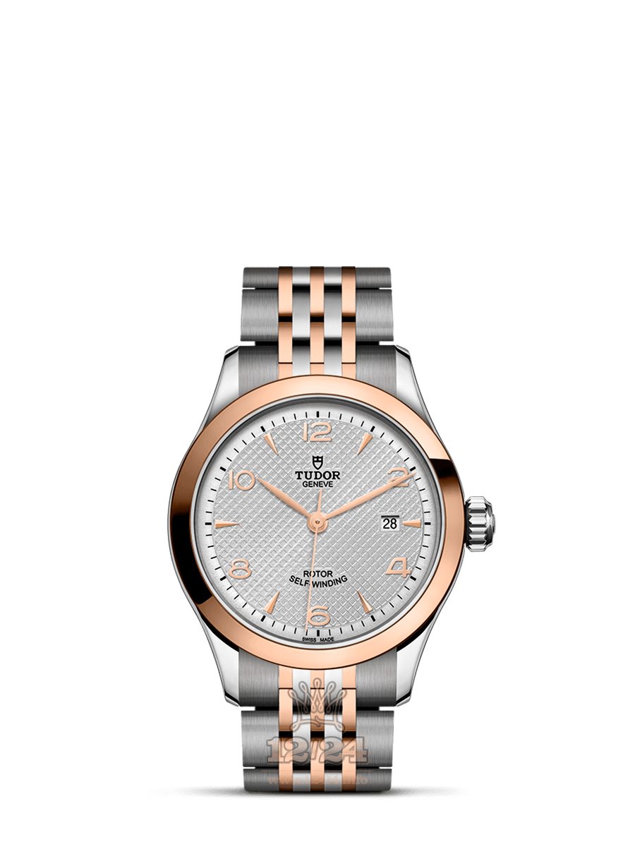 Tudor 1926 Watch m91351-0001 28 mm Steel / Pink gold Case Silver Dial
