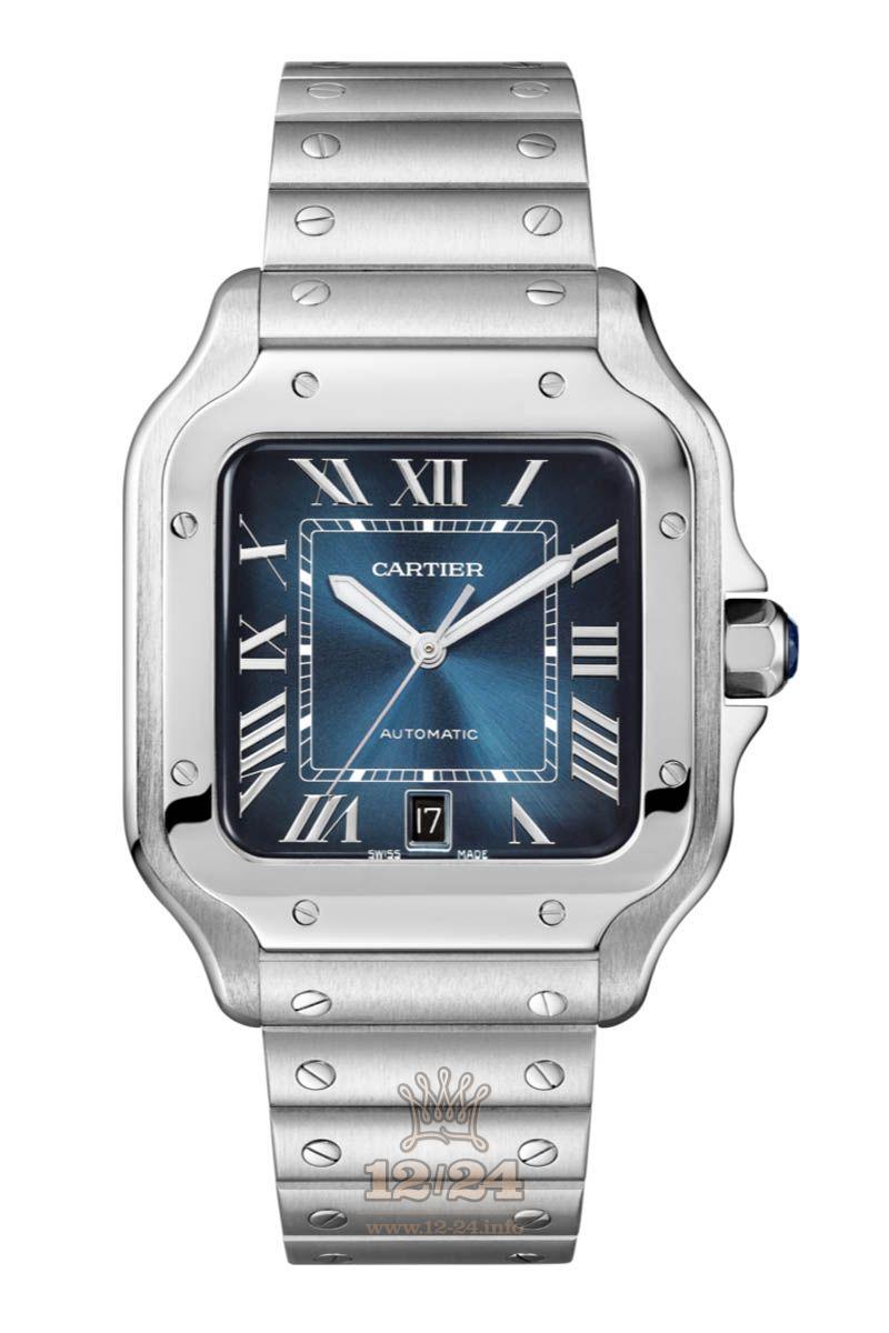 Cartier Santos de Cartier Watch WSSA0013 40 mm Stainless steel Case Dark blue Dial